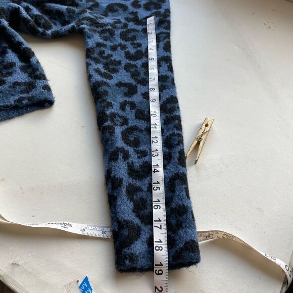 Jamison Blue Leopard Print Sweater Pullover - Picture 8 of 13